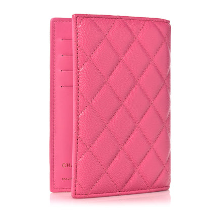 Chanel Caviar Quilted Passport Holder Pink 3 of 9