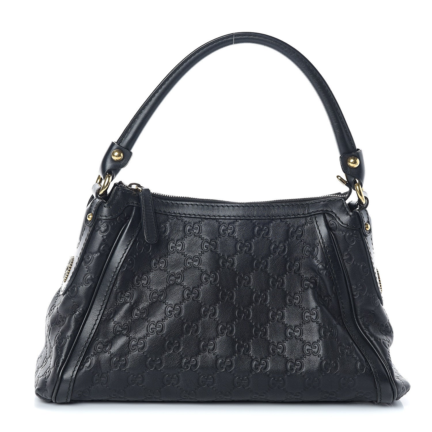 Gucci Guccissima Small Scarlett Studded Interlocking G Hobo Black 1 of 9