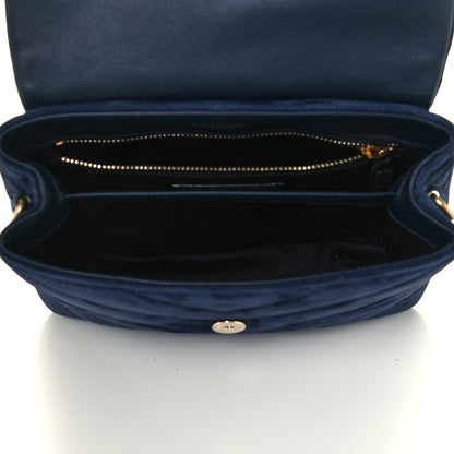 Saint Laurent Suede Y Quilted Monogram Toy Loulou Crossbody Bag Navy 5 of 13