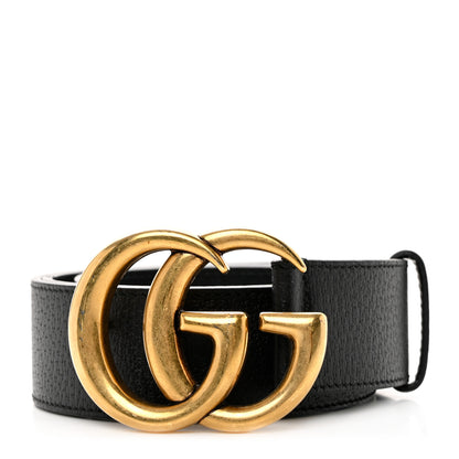 Gucci Textured Calfskin Double G 40mm Belt 80 32 Black 1 of 6