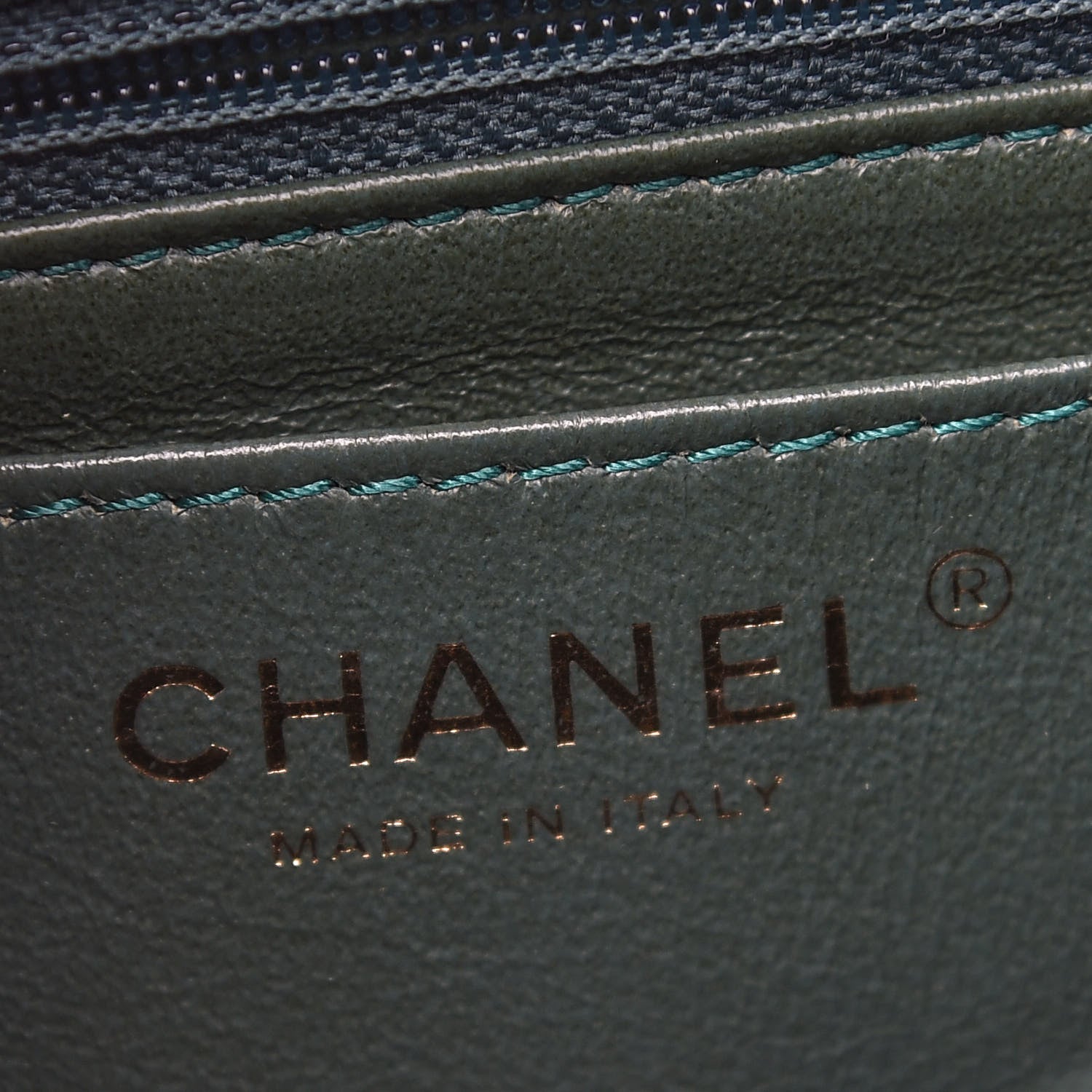 Chanel Lambskin Chevron Quilted Medium Single Flap Green 5 of 8