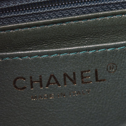 Chanel Lambskin Chevron Quilted Medium Single Flap Green 5 of 8