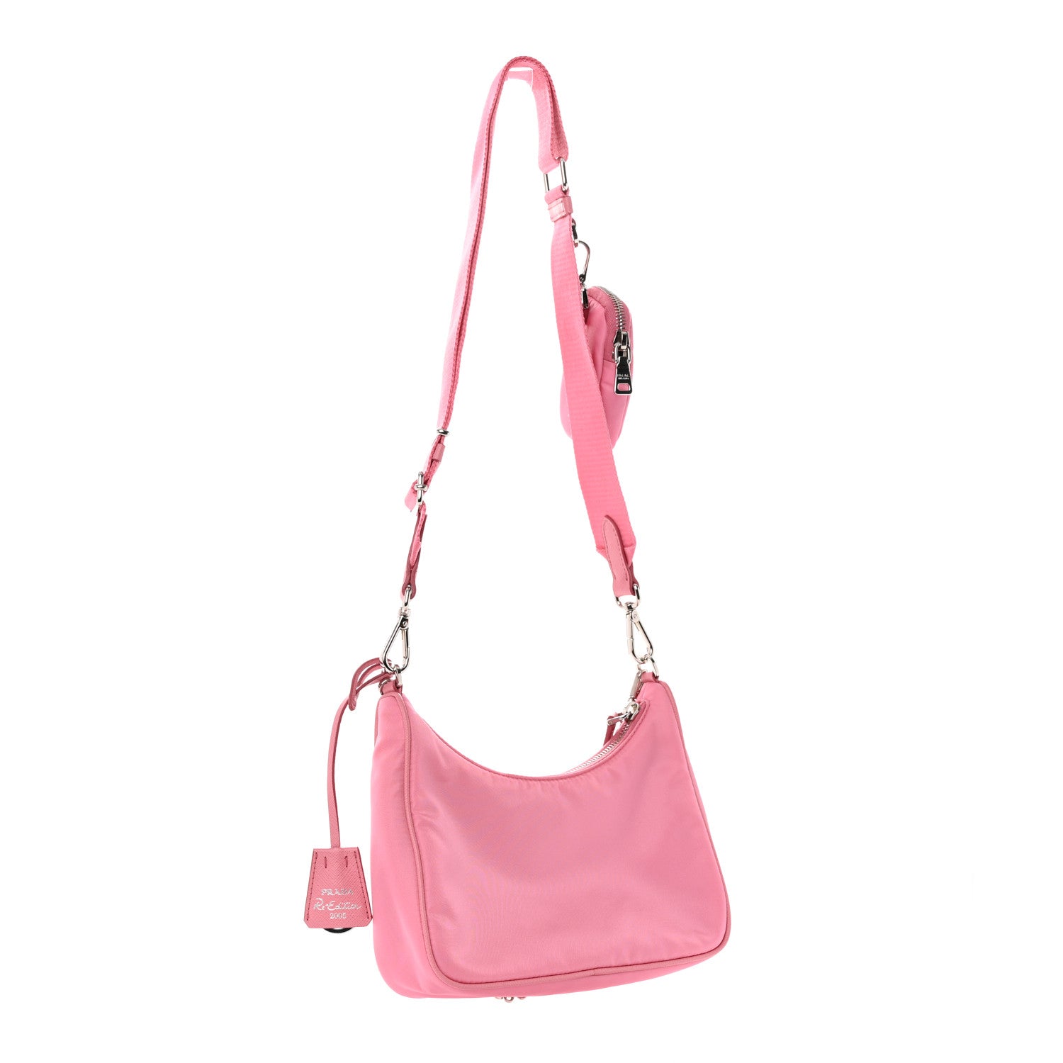 Prada Nylon Re-Edition 2005 Shoulder Bag Begonia 3 of 16