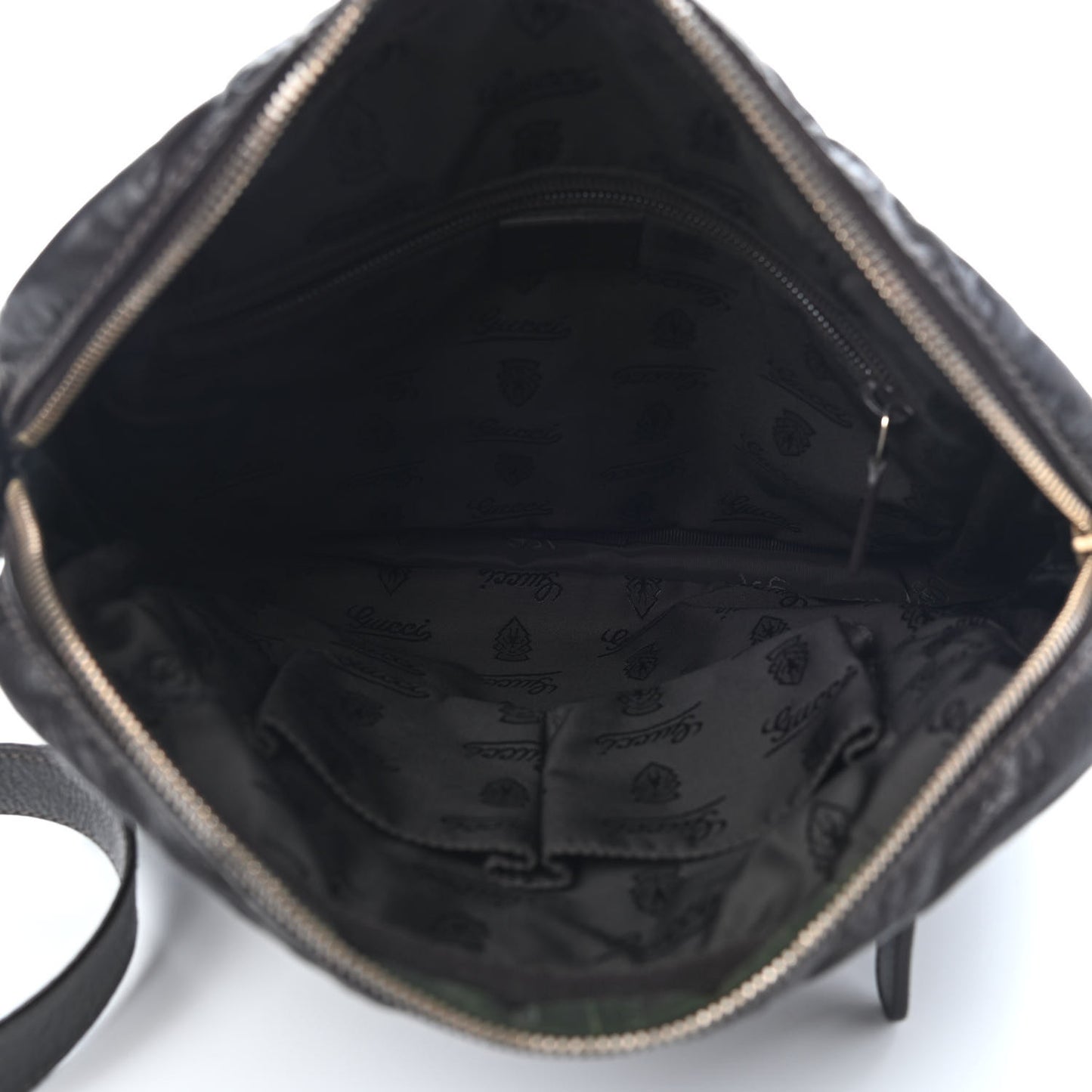 Guccissima Flat Messenger Bag Dark Brown