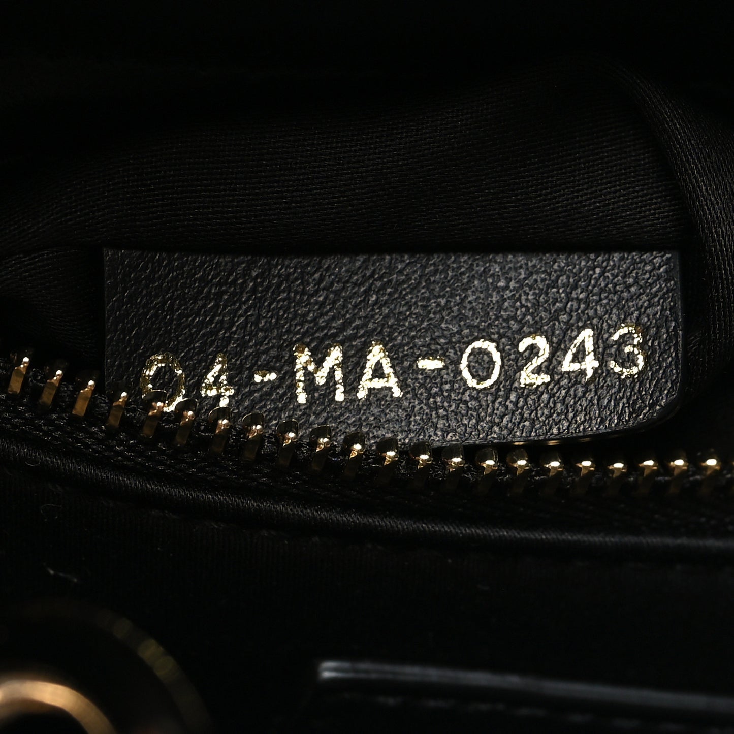 Lambskin Beaded Mini Lady Dior Black