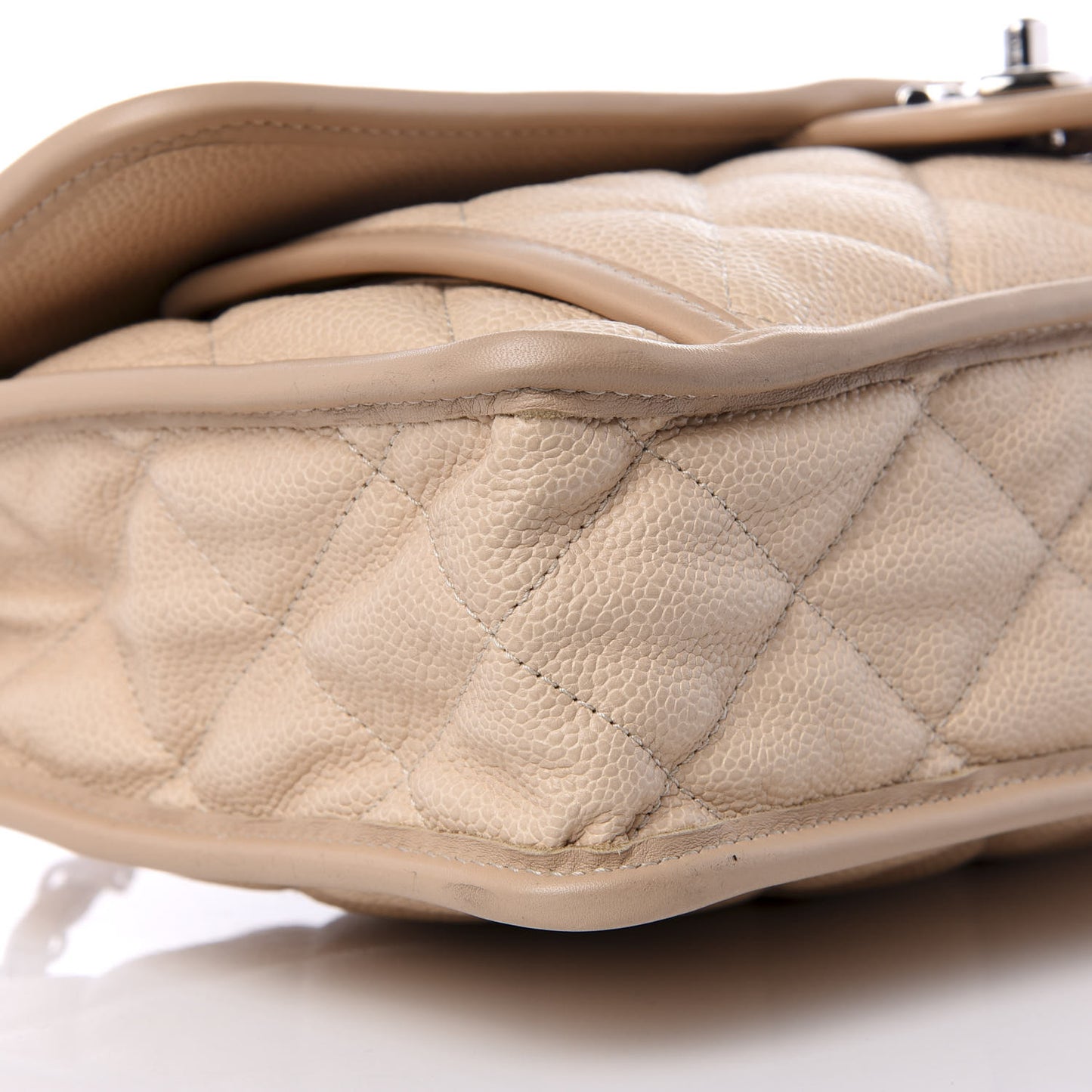 Caviar French Riviera Large Flap Beige