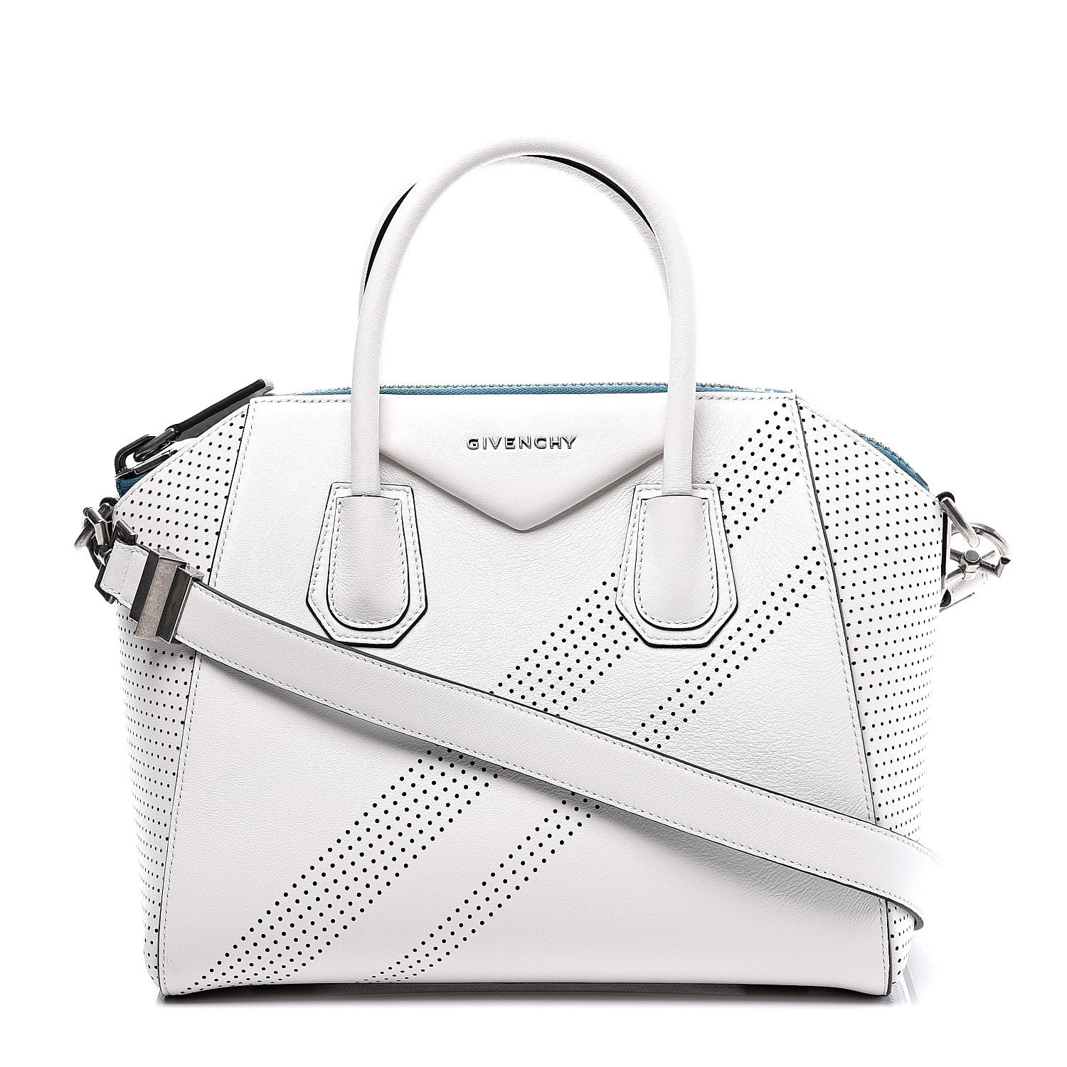 Givenchy Lambskin Perforated Small Antigona White 1 of 10