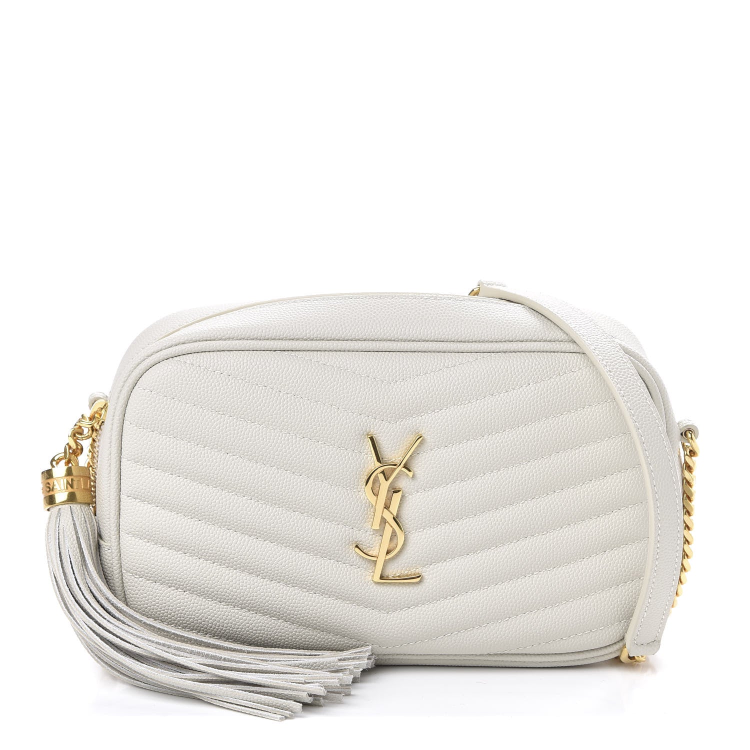 Saint Laurent Grain De Poudre Matelasse Monogram Mini Lou Camera Bag Crema Soft 1 of 9