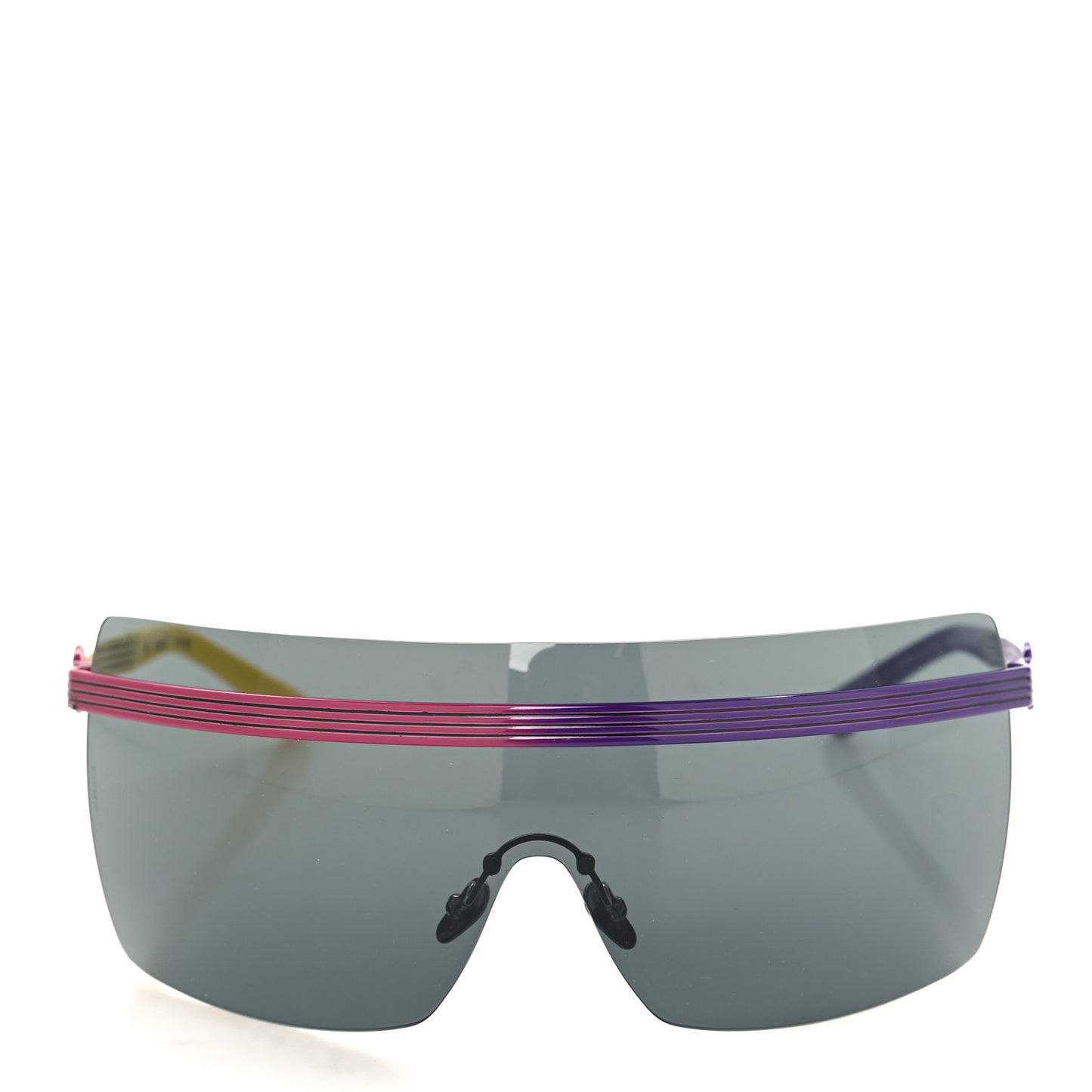 Metal Graphic Lines Shield Sunglasses 71586 Purple Pink