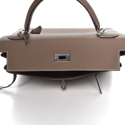 Hermes Togo Kelly Retourne 32 Etoupe 17 of 34