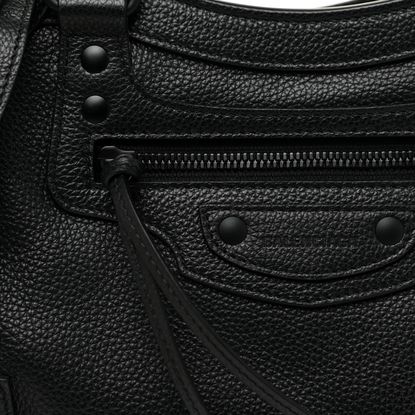 Grained Calfskin Neo Classic Black Hardware S City Black