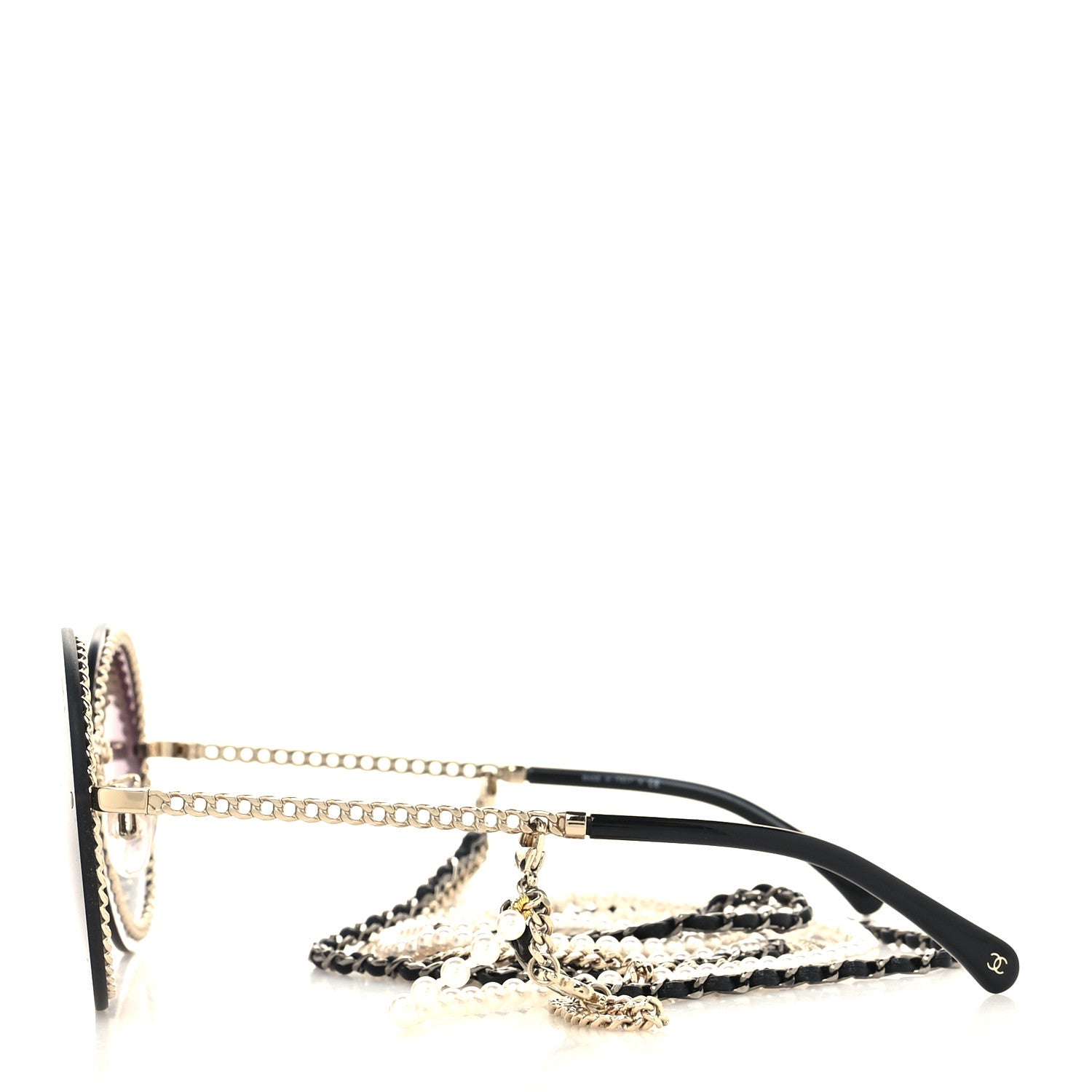 Chanel Round Chain Sunglasses 4245 Gold 3 of 8