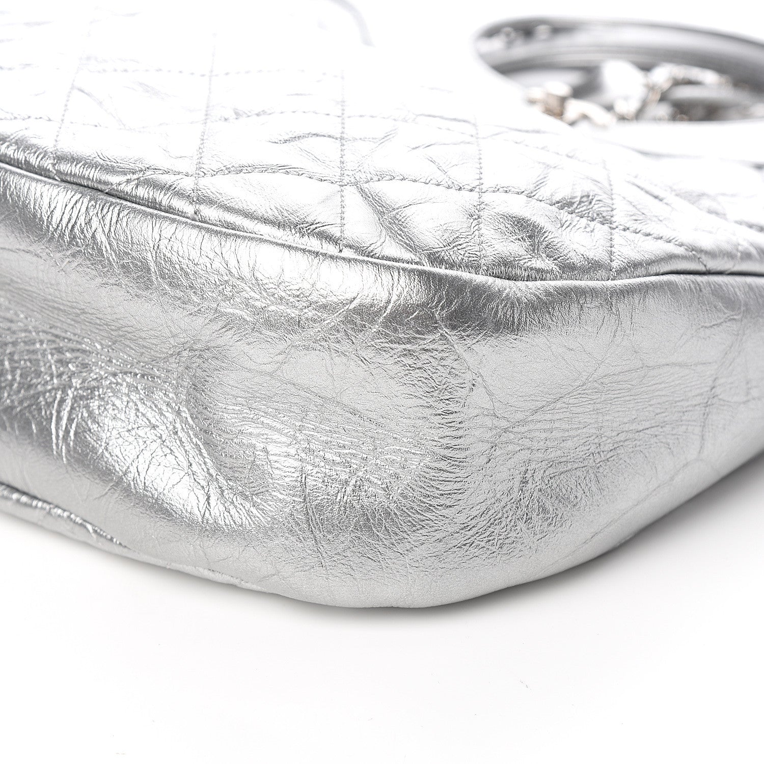 Chanel Metallic Crumpled Calfskin Small 31 Shopping Bag Silver 8 of 10