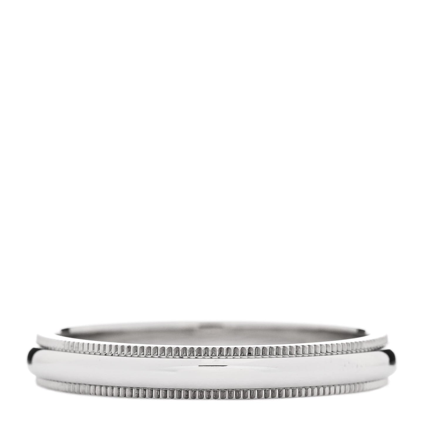 Platinum 3mm Classic Milgrain Wedding Band Ring 58 8.5
