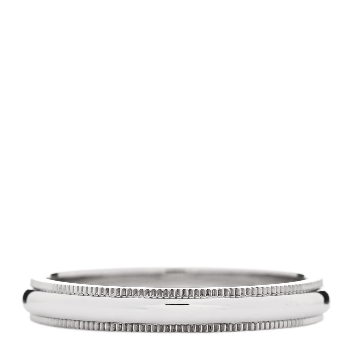 Tiffany Platinum 3mm Classic Milgrain Wedding Band Ring 58 8.5 3 of 5