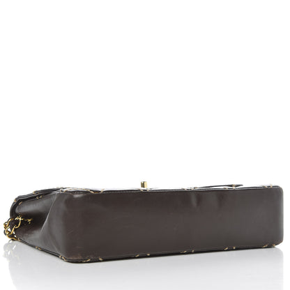 Chanel Calfskin Quilted Medium Wild Stitch Flap Brown 5 of 13