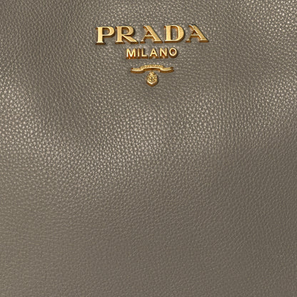 Prada Vitello Daino Double Strap Messenger Hobo Argilla 7 of 9