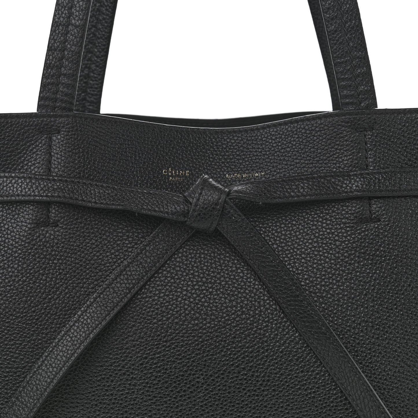 Soft Grained Calfskin Small Belt Cabas Phantom Black