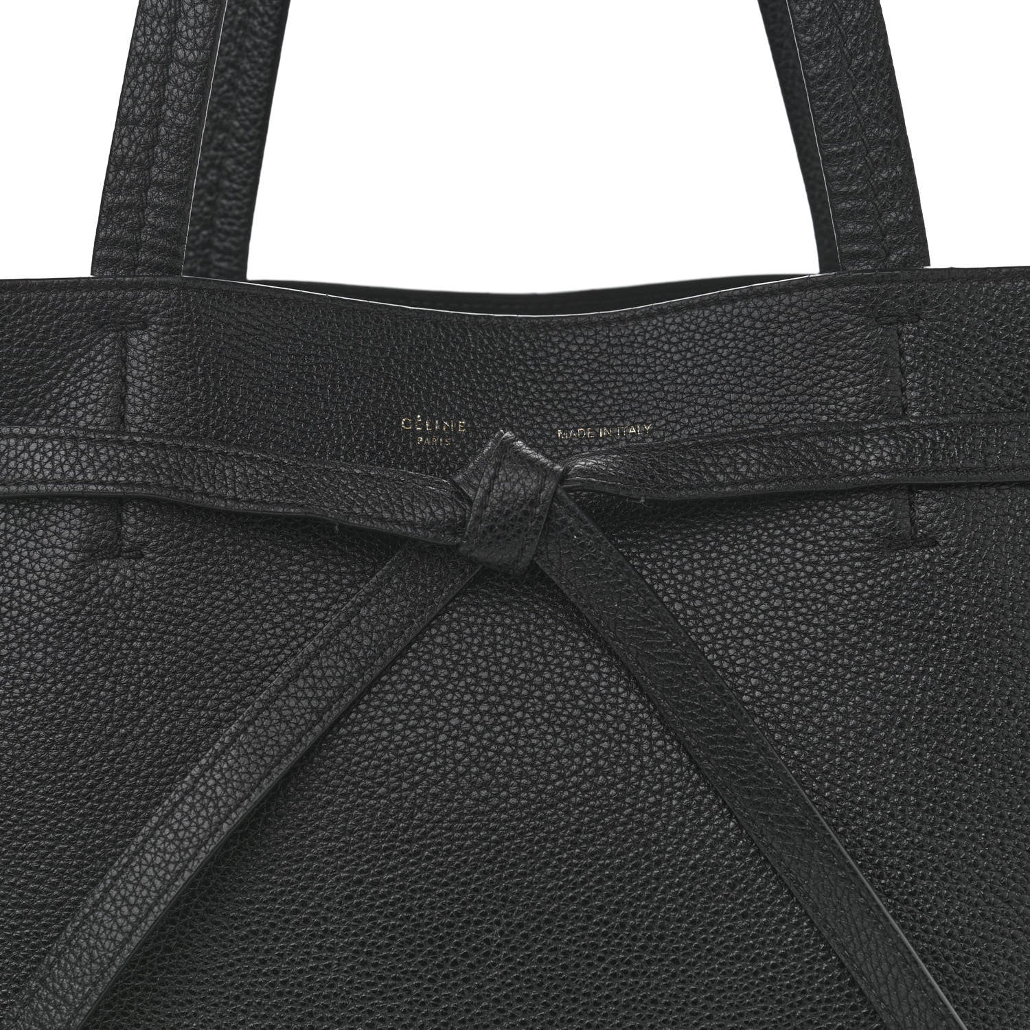 Celine Soft Grained Calfskin Small Belt Cabas Phantom Black 8 of 15