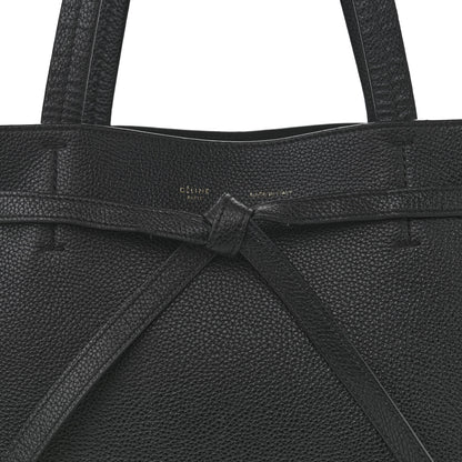 Celine Soft Grained Calfskin Small Belt Cabas Phantom Black 8 of 15