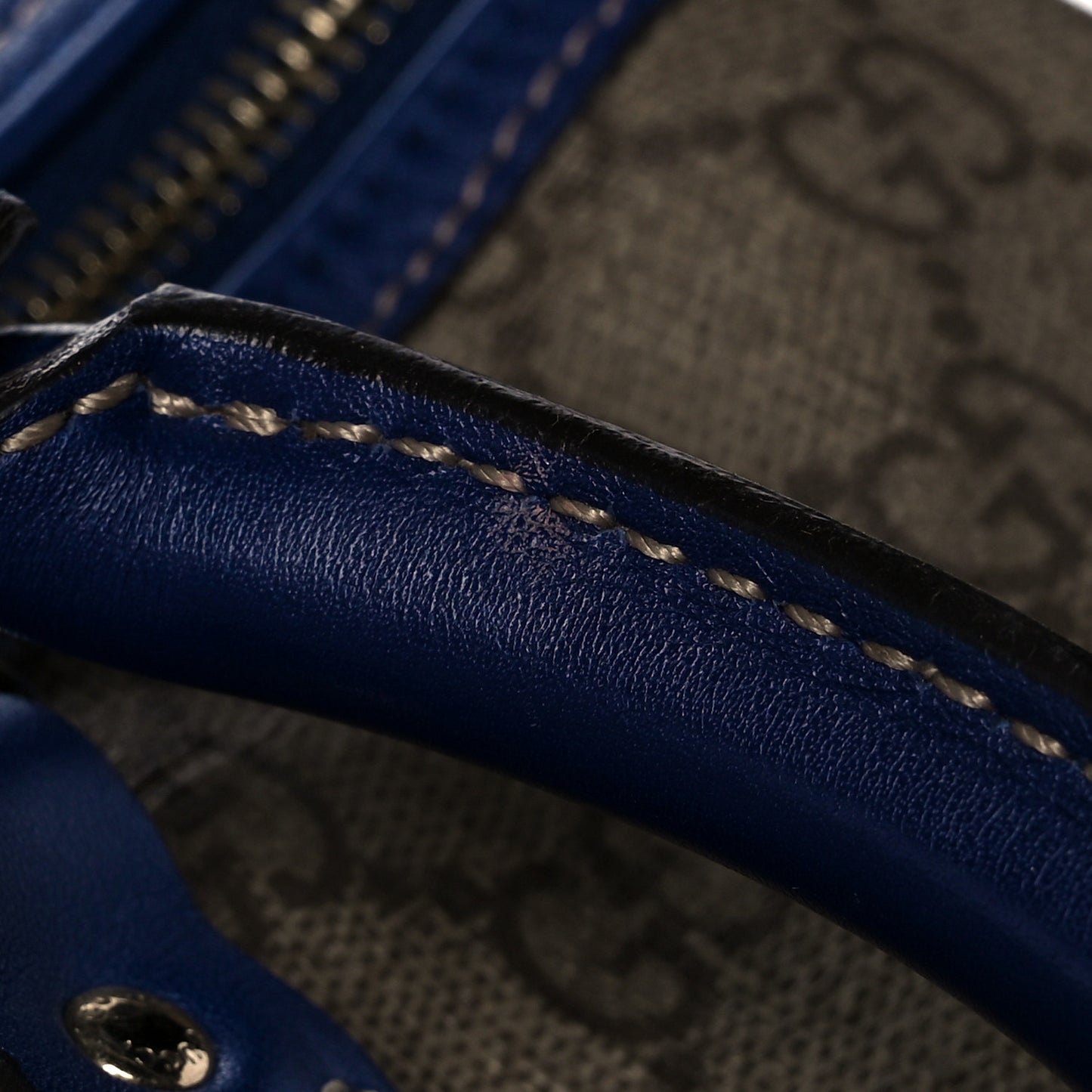 GG Plus Monogram Medium Boston USA Flag Unicef Duffle Blue