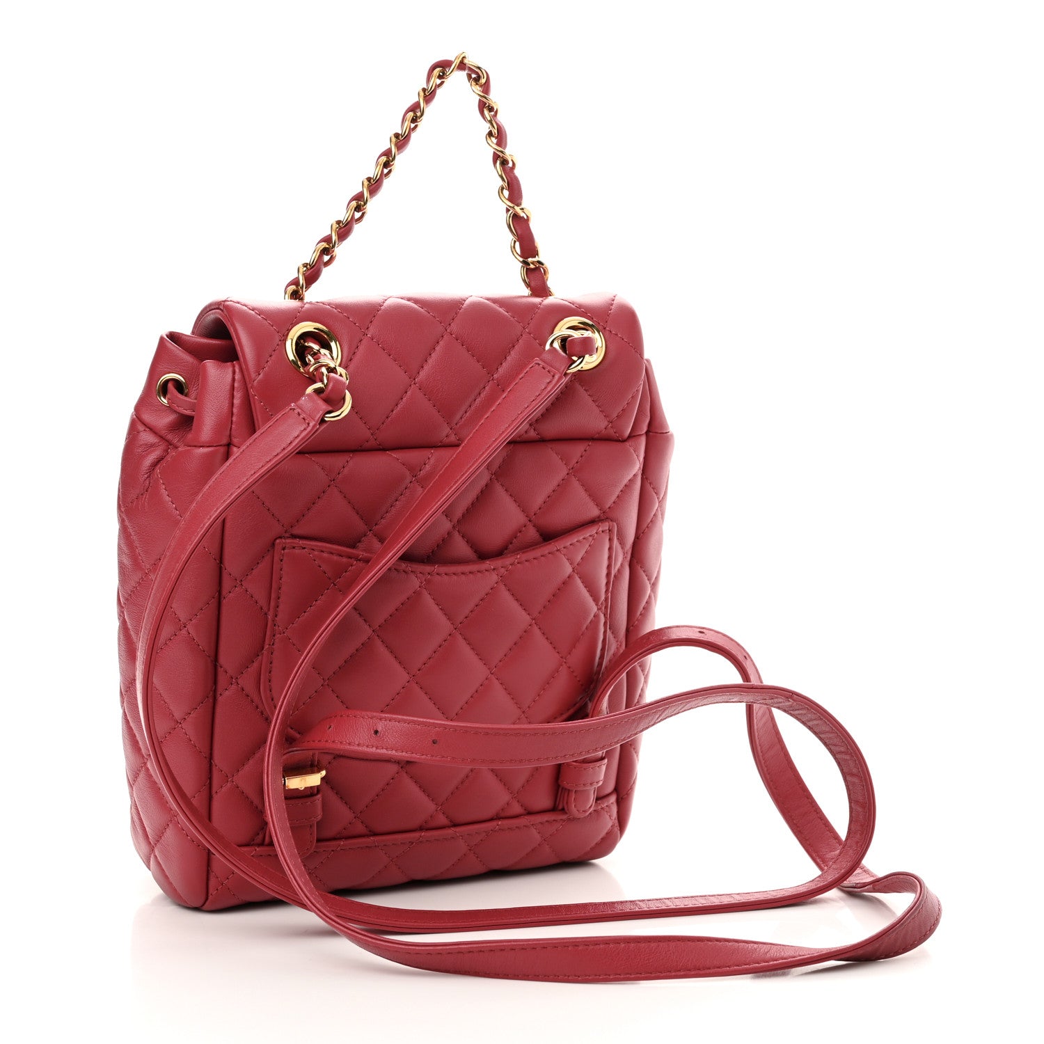 Chanel Calfskin Quilted Mini Urban Spirit Backpack Red 3 of 11