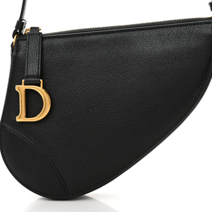 Christian Dior Goatskin Saddle Rodeo Pouch Black 7 of 11