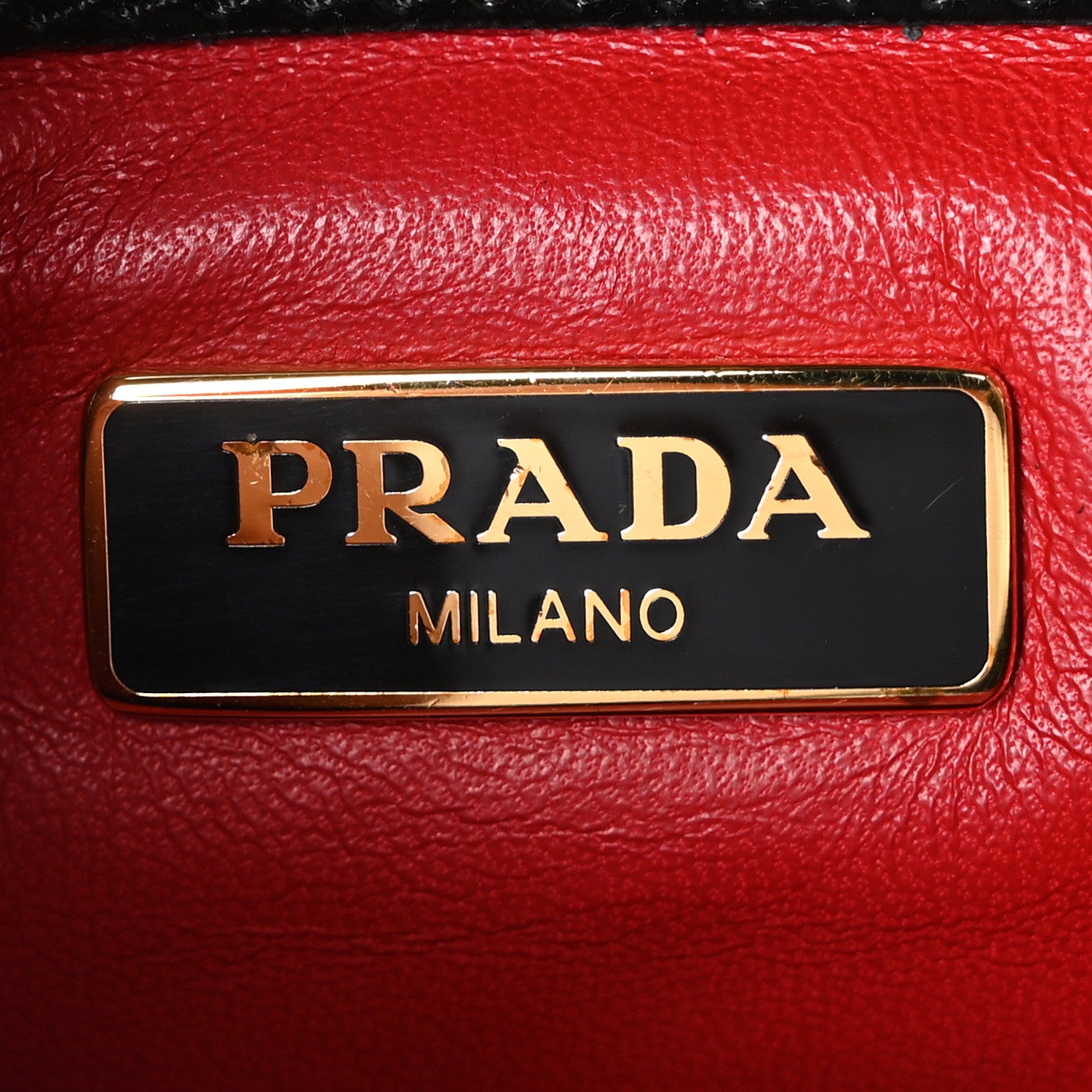 Prada Vernice Metal Bar Chain Wallet Black 6 of 9