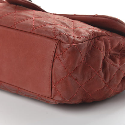 Chanel Iridescent Calfskin Large Coco Daily Flap Red 7 of 11