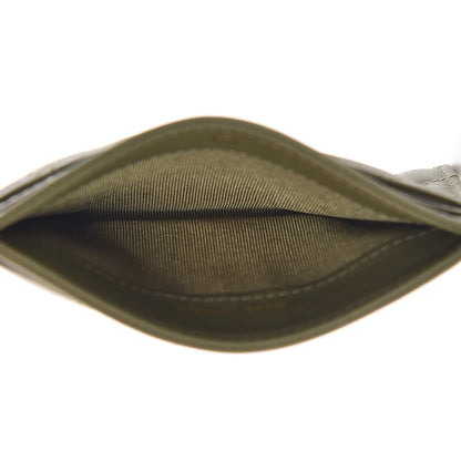 Chanel Calfskin Chevron Quilted Card Holder Khaki 5 of 9