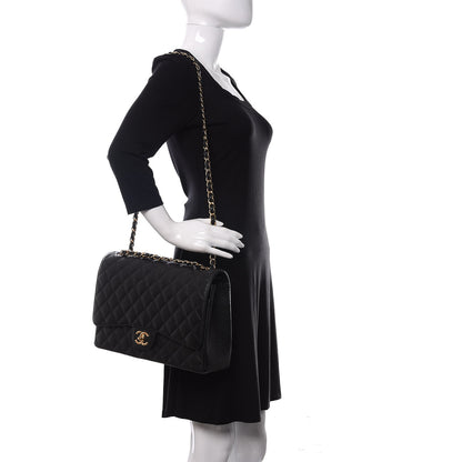 Chanel Caviar Quilted Maxi Double Flap Black 2 of 10