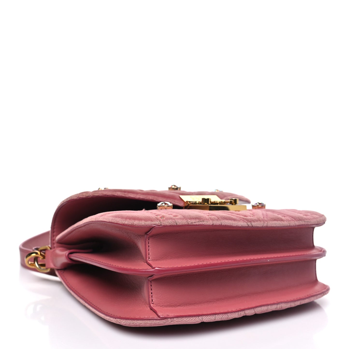 Velvet Swarovski Crystal Patricia Crossbody Bag Quartz Pink