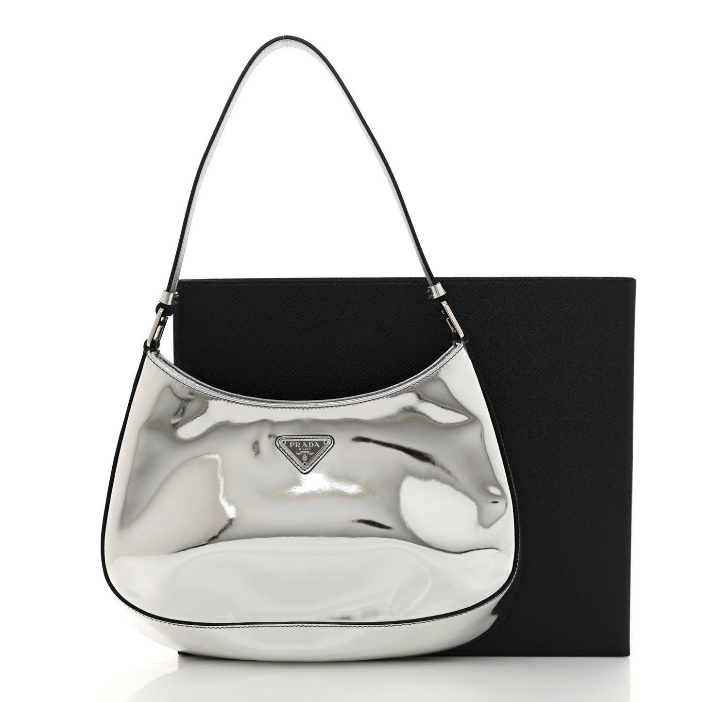 Spazzolato Cleo Shoulder Bag Argento