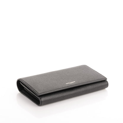 Saint Laurent Grain De Poudre Classic Large Flap Wallet Black 4 of 7