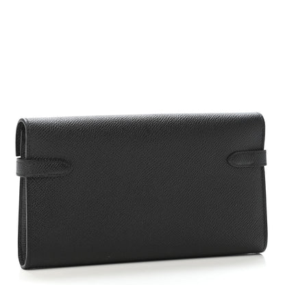 Hermes Epsom Kelly Longue Wallet Black 2 of 5