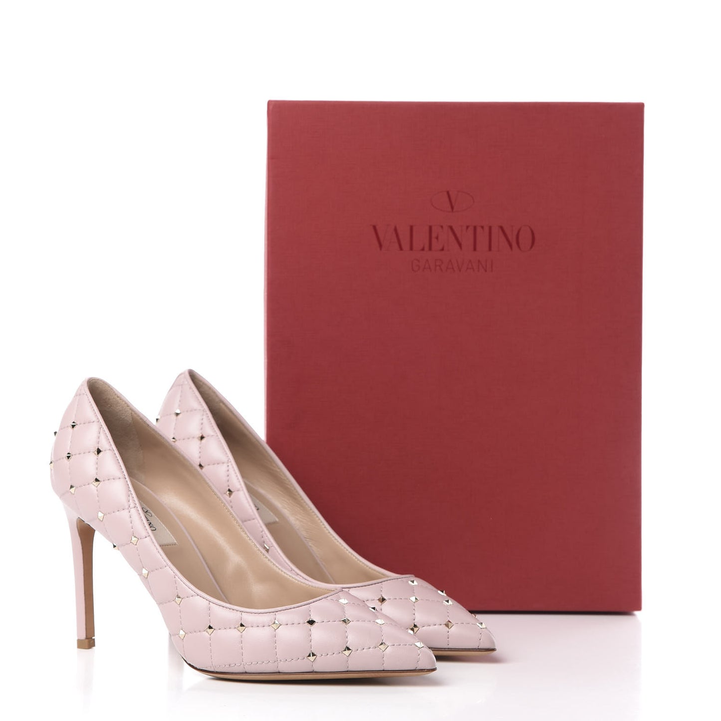 Nappa Rockstud Spike 90mm Pumps 37 Water Rose