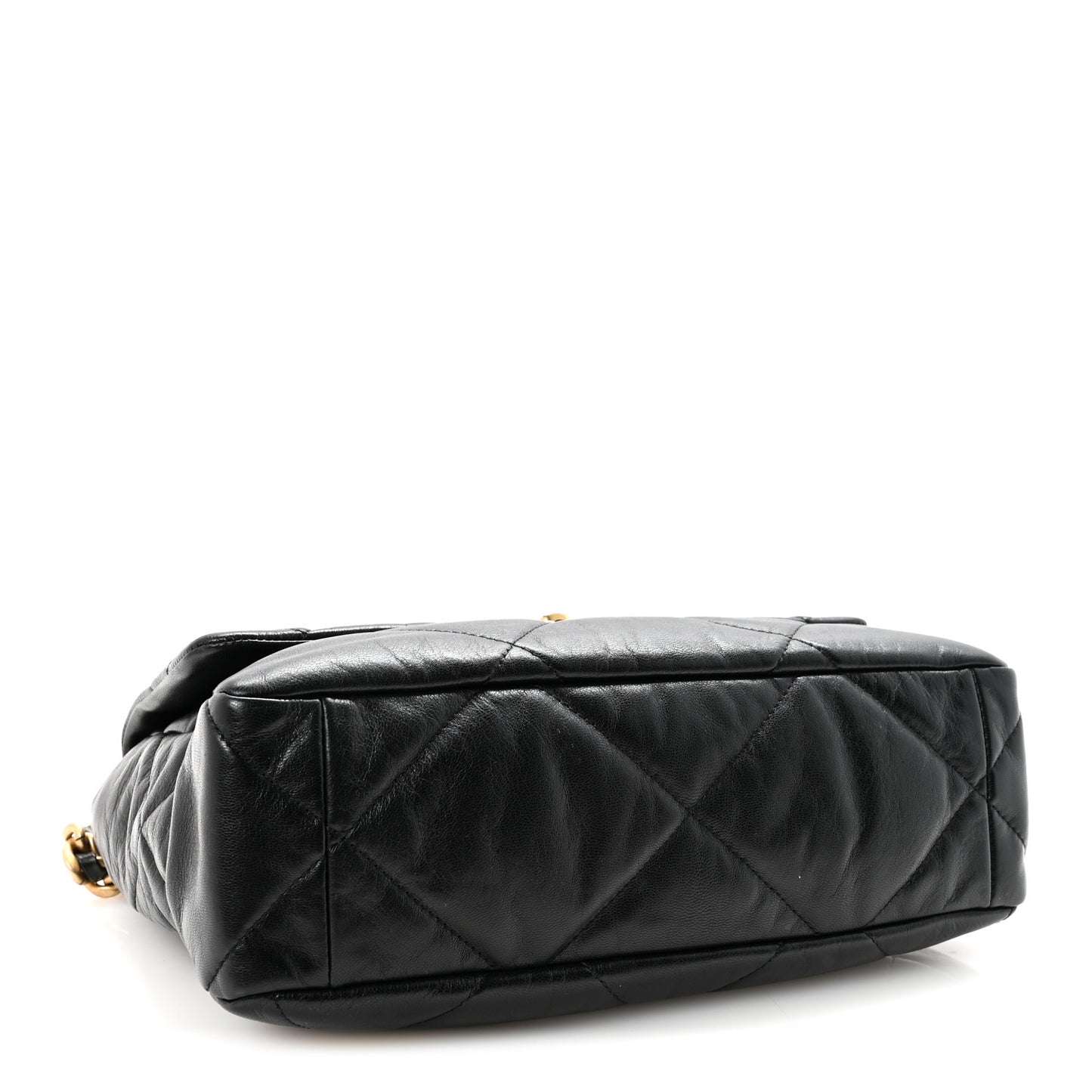 Goatskin Quilted Large Chanel 19 Flap Black