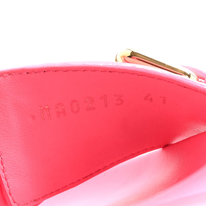 Louis Vuitton Calfskin Monogram Embossed Bom Dia Flat Mule Sandals 41 Pink 9 of 12