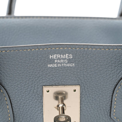 Hermes Togo BIRKIN 35 Bleu Lin 6 of 13
