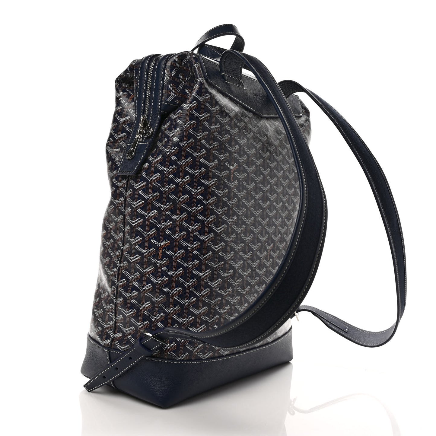Goyardine Calfskin Cisalpin Backpack Navy Blue