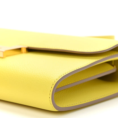 Hermes Evercolor Constance Wallet To Go Lime 10 of 12