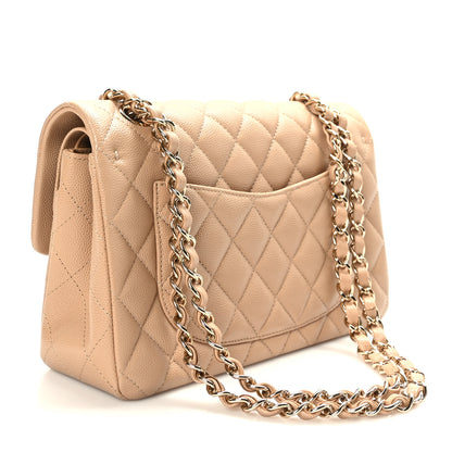 Chanel Caviar Quilted Small Double Flap Beige 3 of 10