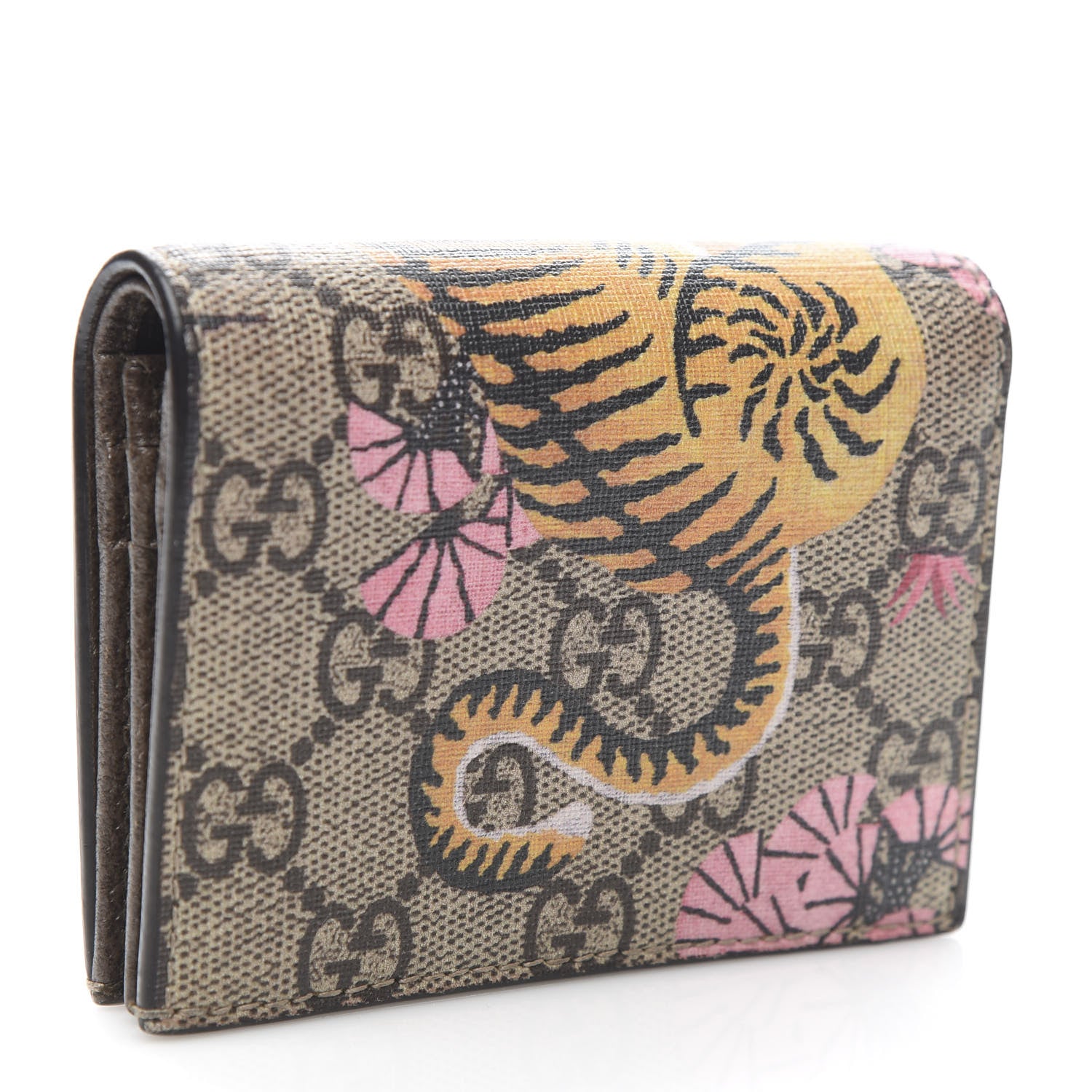Gucci GG Supreme Monogram Bengal Card Case Beige Pink 3 of 7