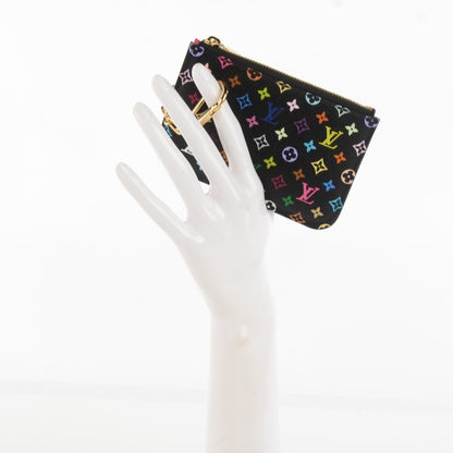 Louis Vuitton Monogram Multicolor Key Pouch Black Grenade 2 of 7