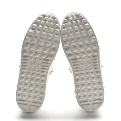 Valentino Garavani Calfskin Rockstud Untitled Open Sneakers 38 White 6 of 11