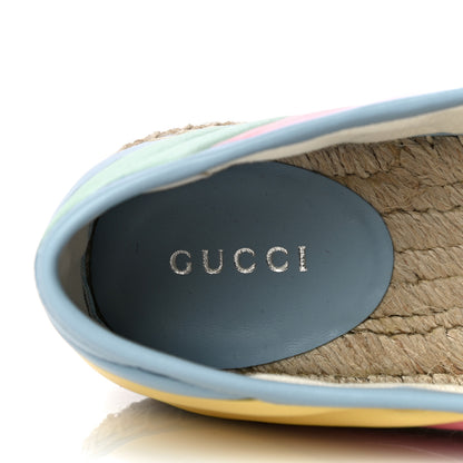 Gucci Nappa Matelasse Diagonal GG Marmont Espadrilles 37.5 Multicolor Pastel 10 of 15