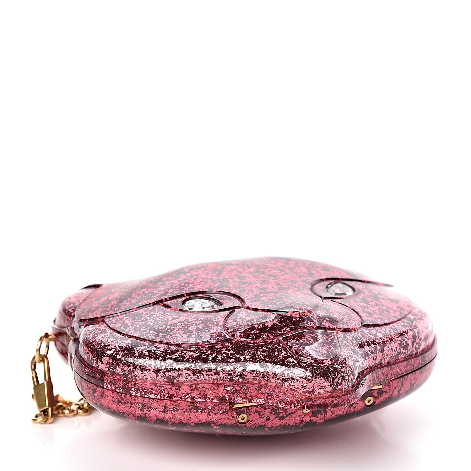Gucci Glitter Plexiglass Kitty Clutch Red 4 of 7