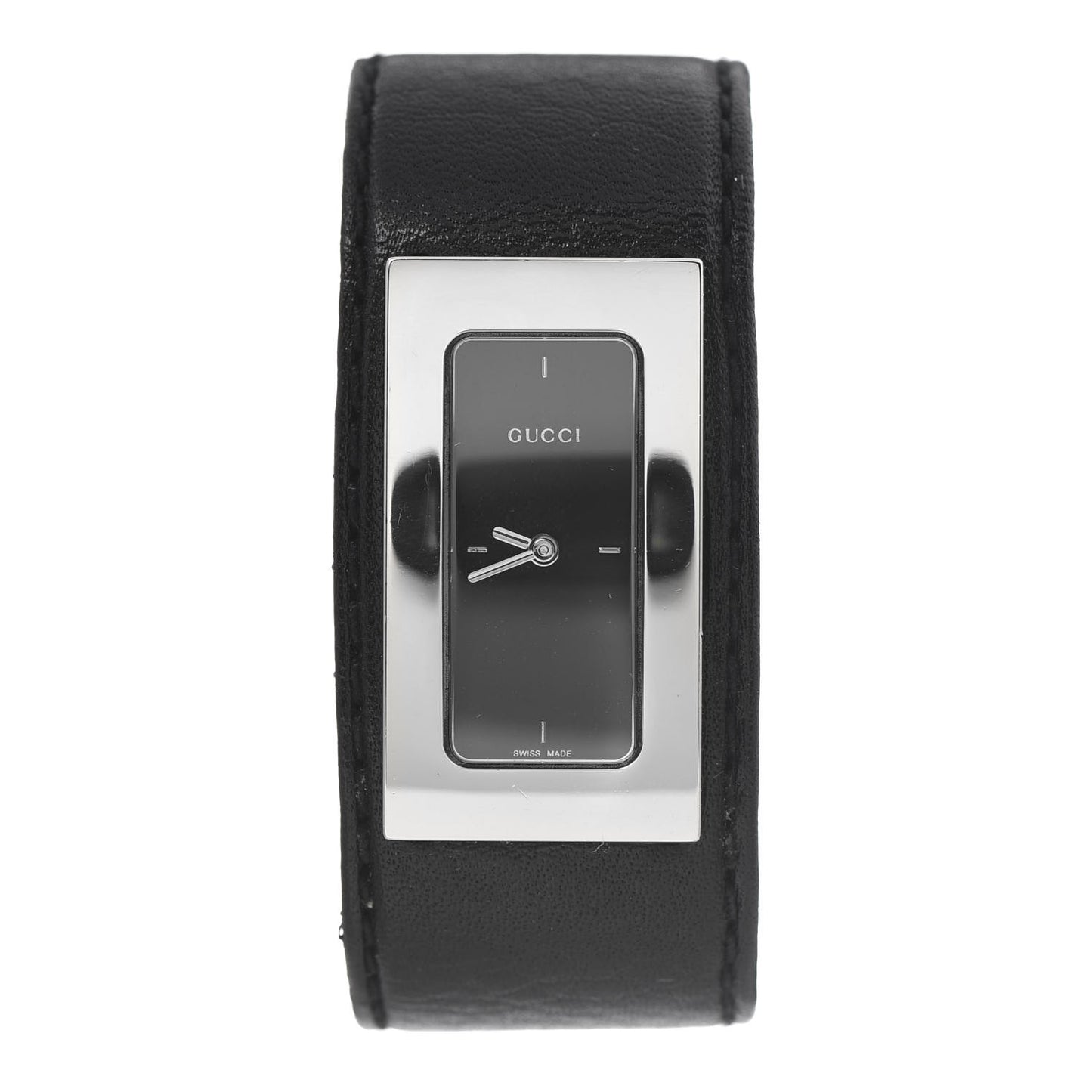 Stainless Steel Calfskin 18mm 7800S Quartz Watch Black