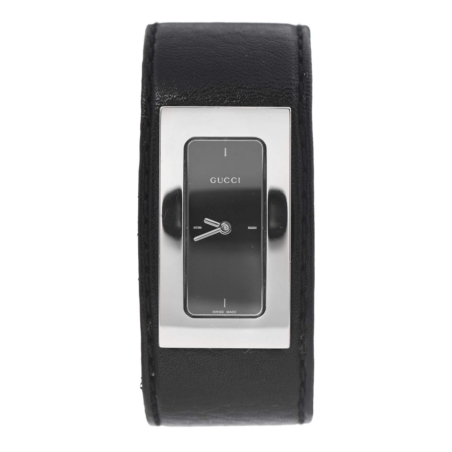 Gucci Stainless Steel Calfskin 18mm 7800S Quartz Watch Black 1 of 7