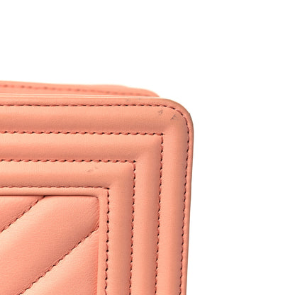 Chanel Calfskin Chevron Quilted Small Boy Flap Light Orange 12 of 12